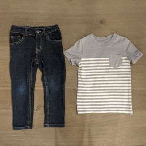 ⭐ Cat & Jack T-Shirt & Jean Pant Set